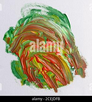Abstrakte Pinselstriche von Acrylfarben Stockfoto