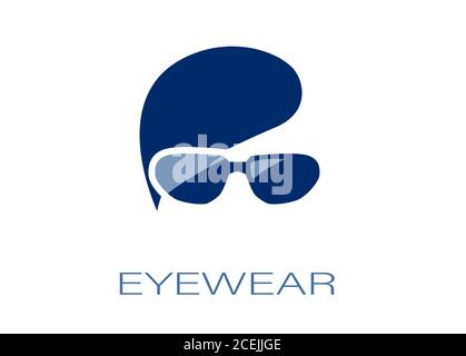 Vektor einer Brille Brillen Logo Konzept Stock Vektor