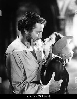 ORSON WELLES als Edward Rochester und JOAN FONTAINE als JANE EYRE 1943 Regisseur ROBERT STEVENSON Buch Charlotte Bronte Drehbuch Aldous Huxley John Houseman und Robert Stevenson Musik Bernard Herrmann 20 Century Fox Stockfoto