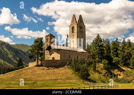 San Gian Reformierte Kirche, Celerina, Schweiz Stockfoto