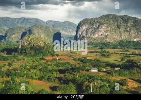 Das Viñales-Tal in Kuba, Heimat des besten Tabaks der Welt Stockfoto