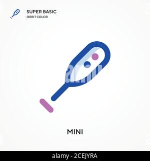 Mini super BASIC Orbit Farbe Vektor-Symbol. Illustration Symbol Design Vorlage für Web mobile UI-Element. Perfekte Farbe modernes Piktogramm auf bearbeitbare st Stock Vektor