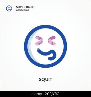 Squit super Basis Orbit Farbe Vektor-Symbol. Illustration Symbol Design Vorlage für Web mobile UI-Element. Perfekte Farbe modernes Piktogramm auf bearbeitbaren s Stock Vektor