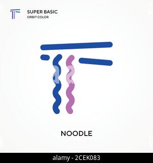 Noodle super Basis Orbit Farbe Vektor-Symbol. Illustration Symbol Design Vorlage für Web mobile UI-Element. Perfekte Farbe modernes Piktogramm auf editierbar Stock Vektor