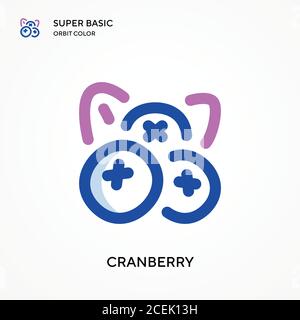 Cranberry super Basis Orbit Farbe Vektor-Symbol. Illustration Symbol Design Vorlage für Web mobile UI-Element. Perfekte Farbe modernes Piktogramm auf editab Stock Vektor
