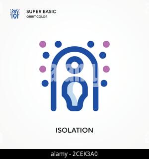 Isolation super BASIC Orbit Color Vector Symbol. Illustration Symbol Design Vorlage für Web mobile UI-Element. Perfekte Farbe modernes Piktogramm auf editab Stock Vektor