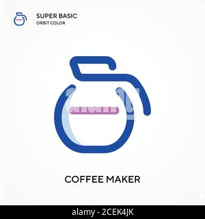 Kaffeemaschine super Basis Orbit Farbe Vektor-Symbol. Illustration Symbol Design Vorlage für Web mobile UI-Element. Perfekte Farbe modernes Piktogramm auf edi Stock Vektor