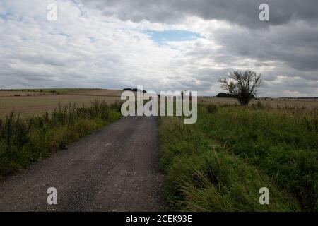 Ort der Schlacht von Roundway Hill, Devizes, Wiltshire, Großbritannien. Eine der Schlachten des ersten englischen Bürgerkrieges 1643 Stockfoto