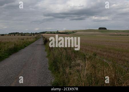 Ort der Schlacht von Roundway Hill, Devizes, Wiltshire, Großbritannien. Eine der Schlachten des ersten englischen Bürgerkrieges 1643 Stockfoto