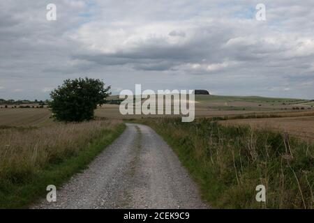 Ort der Schlacht von Roundway Hill, Devizes, Wiltshire, Großbritannien. Eine der Schlachten des ersten englischen Bürgerkrieges 1643 Stockfoto