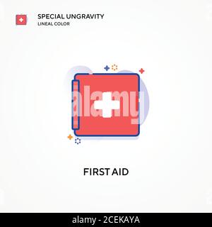 Erste Hilfe spezielle Ungravitation lineare Farbe Symbol. Moderne Vektorgrafik Konzepte. Einfach zu bearbeiten und anzupassen. Stock Vektor