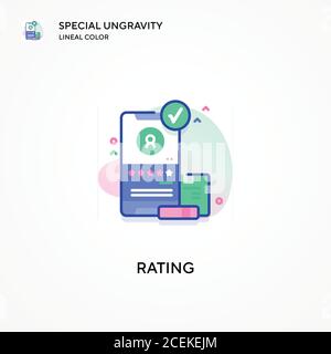 Bewertung spezielle Ungravitation lineales Farbsymbol. Moderne Vektorgrafik Konzepte. Einfach zu bearbeiten und anzupassen. Stock Vektor