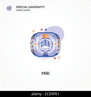 Spezielles lineales Farbsymbol für MRT-Aufnahmen ohne Schwerkraft. Moderne Vektorgrafik Konzepte. Einfach zu bearbeiten und anzupassen. Stock Vektor