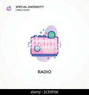 Radio Special Ungravity lineales Farbsymbol. Moderne Vektorgrafik Konzepte. Einfach zu bearbeiten und anzupassen. Stock Vektor