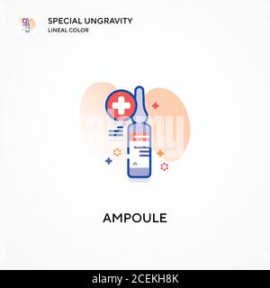 Ampulle spezielle Ungravitation lineale Farbe Symbol. Moderne Vektorgrafik Konzepte. Einfach zu bearbeiten und anzupassen. Stock Vektor