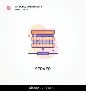 Spezielles lineales Farbsymbol für Server-Ungravity. Moderne Vektorgrafik Konzepte. Einfach zu bearbeiten und anzupassen. Stock Vektor