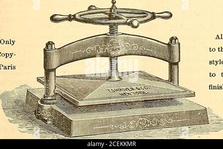 . Der amerikanische Stationer. Beispiele AV/i Price Liston Application, Ouk Leading Styles.    , , „ ,. „^. No. 39 Falcon Ko. 76 Swan No. 203 Legal Medium Stub No. 6T Commercial No. 707 Bank Falcon No. 807 Broad Stui No. 49 Bank No. 405 Engrossing No. 103 E. Fim No. 504 Beaded School Pen. New York Agent-WILLY WALLACH, No. 4 Beekman St. BALTIMORE AGENT: I&gt;. ^V. GLASS & CO., Lo S. Charles St. SHRIVERS NEW YORK OOPYING PRESSEN. Eeeceived die OnlyMedal verliehen für Copy-ing-Pressen auf der ParisExposition von 1878.. Alle Größen, von smallestto die größte im Einsatz. Alle Stile, vom niedrigsten Preis bis zum meisten ela Stockfoto