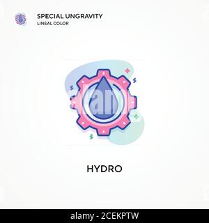 Hydro Special Ungravity lineales Farbsymbol. Moderne Vektorgrafik Konzepte. Einfach zu bearbeiten und anzupassen. Stock Vektor