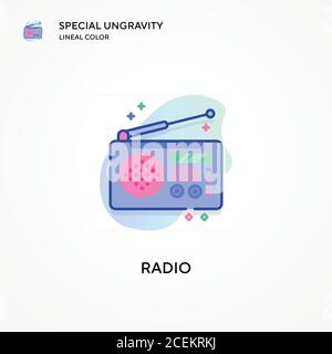 Radio Special Ungravity lineales Farbsymbol. Moderne Vektorgrafik Konzepte. Einfach zu bearbeiten und anzupassen. Stock Vektor