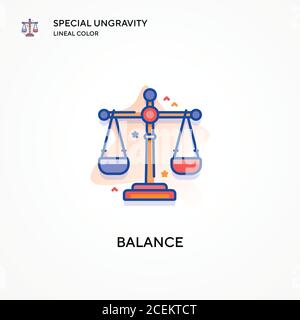 Balance spezielle Ungravitation lineale Farbe Symbol. Moderne Vektorgrafik Konzepte. Einfach zu bearbeiten und anzupassen. Stock Vektor