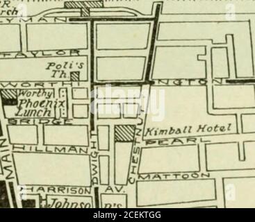 . Trolley-Reisen durch New England ... L i>i^ATT,Soffit Mill Stockfoto