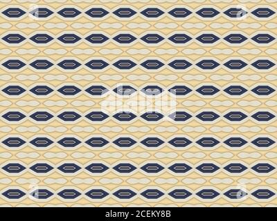 Geometrische Hintergrunddarstellung mit interessanten Formen in Gelb und Blau Stockfoto