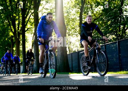 Stefan de Vrij und Perr Schuurs beim niederländischen Fußballmannschaftstraining am 1. September 2020 in Zeist, Niederlande Foto: SCS/Sander Chamid/AFLO (HOLLAND OUT) Stockfoto