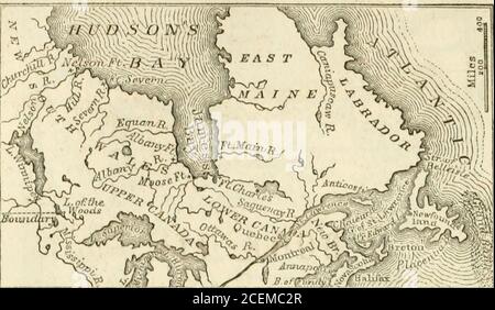 . Amerikanische Geschichte:. BUCHEN Sie Hi. FRÜHE FRANZÖSISCHE SIEDLUNGEN, HEUTE BRITISCHE PROVINZEN VON NORDAMERIKA, MEXIKO UND TEXAS. KARTE DES WICHTIGSTEN TEILS OFBRITISH AMERIKA.. Dieser Teil Nordamerikas, der von Großbritannien gecliimiert wird, umfasst mehr als einen dritten Teil des gesamten Kontinents. Es ist im Norden durch den Arktischen Ozean begrenzt, im Osten durch den Atlantik, outh durch den St. Lawrence, Und tlic große Kette von Laue.i so weit westlich wie tlie See der Woods, woher tlie Trennlinie zwischen tlic po.ssessions von England und den Vereinigten Staaten folgt tlio 49tli paralkl der Breite wi^slward zur Straße o Stockfoto