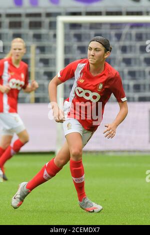 Anderlecht, Belgien. August 2020. Noemie Gelders von Standard während eines weiblichen Fußballspiels zwischen RSC Anderlecht Dames und Standard Femina de Liege am ersten Spieltag der Saison 2020 - 2021 der belgischen Women's Scooore Superleague, samstag, 29. August 2020 in ANDERLECHT, Belgien. FOTO SPORTPIX.BE Dirk VUYLSTEKE Dirk Vuylsteke Sportpix.be Quelle: SPP Sport Presse Foto. /Alamy Live Nachrichten Stockfoto