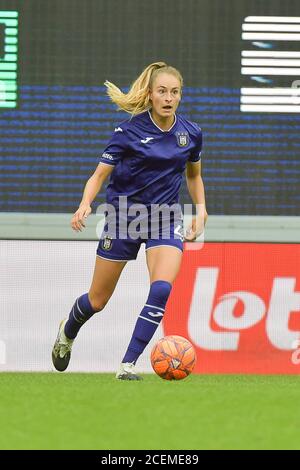 Anderlecht, Belgien. August 2020. Anderlechts Tessa Wullaert (27) während eines weiblichen Fußballspiels zwischen RSC Anderlecht Dames und Standard Femina de Liege am ersten Spieltag der Saison 2020 - 2021 der belgischen Women's Scooore Superleague, samstag, 29. August 2020 in ANDERLECHT, Belgien. FOTO SPORTPIX.BE Dirk VUYLSTEKE Dirk Vuylsteke Sportpix.be Quelle: SPP Sport Presse Foto. /Alamy Live Nachrichten Stockfoto