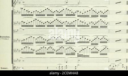 . Moderne Orchestrierung und Instrumentierung : oder, die Kunst der Instrumentierung ; mit detaillierten Beschreibungen des Charakters und Besonderheiten aller Instrumente und ihre praktische Anwendung. Auf der Hammers Schwung. Schwebet herbei. 32 KLINGS MODERNE INSTRUMENTIERUNG UND ORCHESTRIERUNG. Stockfoto