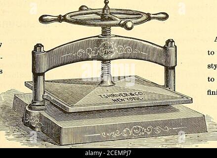 . Der amerikanische Stationer. Beispiele und Preislisten-Anwendung. Unsere Lkading Styles. ^ , „ ,. „^. No. 39 Falcon No. 76 Swan No. 203 Legal Medium Stuk No. 67 Commercial No. 707 Bank Falcon No. 307 Broad Stut No. 49 Bank No. 405 Engrossing No. 103 E. lln* No. 504 Bciided ScUool Pen. New York Agent-WILLY WALLACH, No. 4 Beekman St. BALTIMORE AGENT: I&gt;. ^*V. GLA-SS & CO., 19 S. CHARLES ST. SHRIYERS NEW YORK KOPIERPRESSEN. Erhielt die OnlyMedal für Kopierpressen auf der PansExposition von 1878.. Alle Größen, von smallestto die größte im Einsatz. Alle Stile, vom niedrigsten Preis bis zum elabor Stockfoto