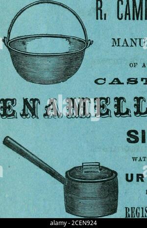 . Sutherland's City of Hamilton und County of Wentworth Verzeichnis. ?) SI H0 HL<l KLAVIERE, NOTEN, MUSIKBÜCHER. Spezifikationen der Kirchenorgeln und Preisliste der Kabinettsorgeln undMelodeons, hungished on ajiplication to d& King Street IVest, - - - - HAMILTON, ONR. HAMILTON-WERBUNG. BUCHBINDER! LEERES BUCH, BOX-HERSTELLER UND TIP-DRUCKER! ]Main Street, bei Huglason,Besondere Aufmerksamkeit auf die Bindung und korrekte und vollständige Beschriftung der neuen Reihe VON RECHTSBERICHTEN UND ALLER JURISTISCHEN WERKE. R. CAMPBELL & CO HERSTELLER VON ALLEN ARTEN VON H WASCHBECKEN, F WASSERSCHRÄNKE, URINALE, Stockfoto