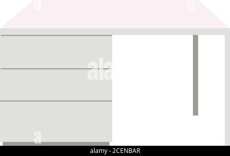 Helle Holz Küchenarbeitsplatten mit Schubladen Vektor Illustration Design Stock Vektor
