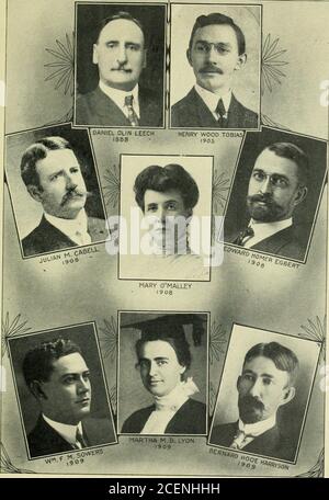 . Geschichte der Medizinischen Gesellschaft des Bezirks von Kolumbien, 1817-1909. Ompson, Tochter von Dr. J. Ford Thompson, supra. War Asst. Herausgeber, WashingtonRetrospect, 1880; Mitherausgeber und Herausgeber, National Medical Reviewfrom 1898. Mitglied Washington Acad. Naturwissenschaften; Med. Assn. D. C;Amer. Mittel Assn.; Medaillengewinner, Georgetown Med. Schule. Sehen whoswho in Amerika ; Amer. Biog. Verzeichnis, Washington, 1908. APRIL 1881 376. GEORGE WYTHE COOK – geboren am Front Royal, VA., Okt. 28,1846. [Sohn von Giles Cook (ein angesehener Anwalt des Tals von Vir-Ginia) und Elizabeth (Van Meter Lane) Cook. Auf väterliche abstammen Stockfoto