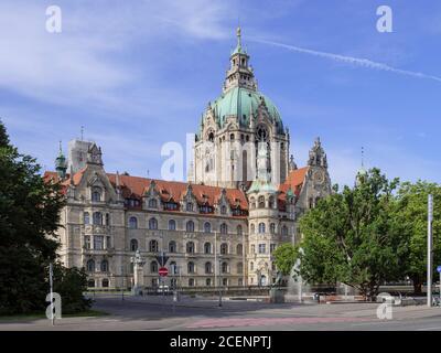 Neues Rathaus erbaut 1913 im eklektischen Sil von Hermann Eggert in Hannover, Niedersachsen, Deutschland, Europa Neues Rathaus erbaut 1913 in eklektischer s Stockfoto