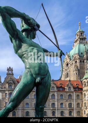 Neues Rathaus erbaut 1913 im eklektischen Sil von Hermann Eggert in Hannover, Niedersachsen, Deutschland, Europa Neues Rathaus erbaut 1913 in eklektischer s Stockfoto