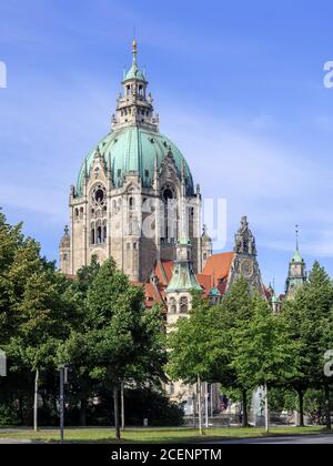 Neues Rathaus erbaut 1913 im eklektischen Sil von Hermann Eggert in Hannover, Niedersachsen, Deutschland, Europa Neues Rathaus erbaut 1913 in eklektischer s Stockfoto