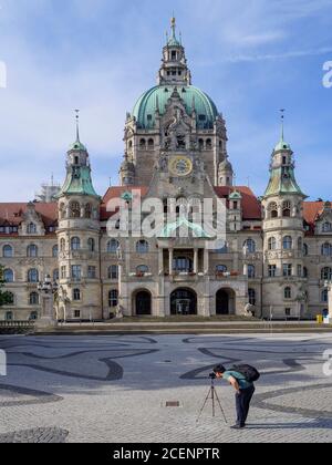 Neues Rathaus erbaut 1913 im eklektischen Sil von Hermann Eggert in Hannover, Niedersachsen, Deutschland, Europa Neues Rathaus erbaut 1913 in eklektischer s Stockfoto