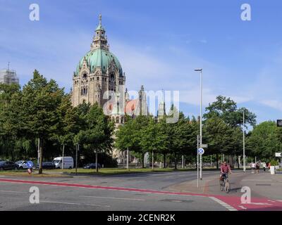 Neues Rathaus erbaut 1913 im eklektischen Sil von Hermann Eggert in Hannover, Niedersachsen, Deutschland, Europa Neues Rathaus erbaut 1913 in eklektischer s Stockfoto