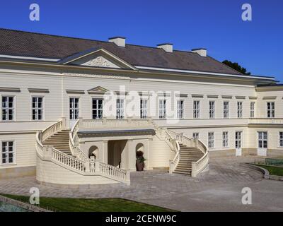 Schloss Herrenhausen, großer Garten der barocken Herrenhäuser Gärten, Hannover, Niedersachsen, Deutschland, Europa Palace Schloss Herrenhausen, Great Stockfoto