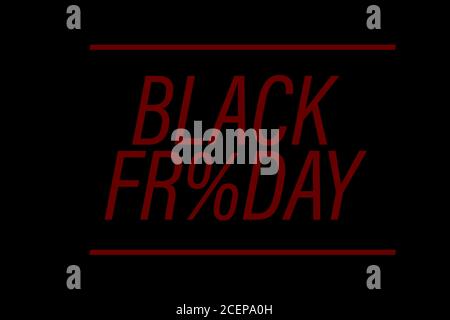 Illustration einer Black Friday Vektorvorlage Stockfoto