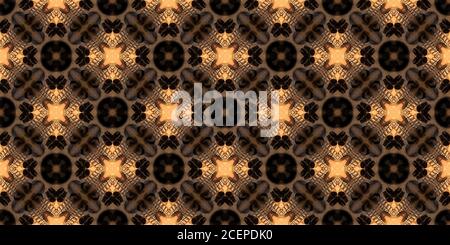 Leuchtende Tribal Knochen Elemente nahtlose abstrakte Muster mit echter Textur. Stockfoto