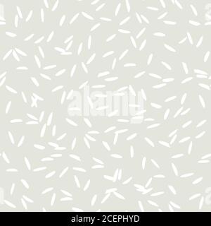 Einfache nahtlose Reiskörner Muster, Hintergrund. Für Stoff, Geschenkpapier, Druck und Web mit traditionellem Reichtum- und Glückssymbol. Vektor Stock Vektor