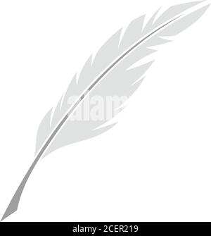 Symbol Für „Feder“ Wird Geschrieben. Flaches Farbdesign. Vektorgrafik. Stock Vektor