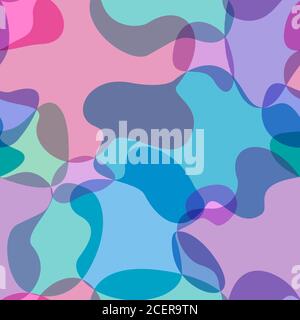 Abstrakte moderne flache geometrische flüssige Form bildet nahtlose Muster. Trendy minimal texturierten Hintergrund mit Farbe futuristischen Formen. Design-Temp. Der Abdeckung Stockfoto