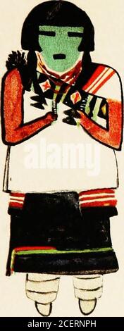 . Hopi Katcinas von einheimischen Künstlern gezeichnet. HOKYANA Stockfoto