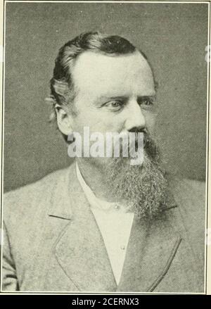 . Eine illustrierte Geschichte der Grafschaften Rock und Pipestone, Minnesota. PHILO HAWESTlie Gründer von Tjuverne. PIERCE J. KNISSAn Early Rock County Settler. Stockfoto