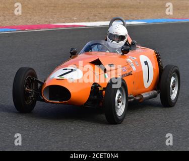 Duncan Rabagliati, Alexis HF1, HSCC, FJHRA, Historische Formel-Junioren-Meisterschaft mit Frontmotor, Mallory Park, 23. August 2020. Gehostet im VSCC für Stockfoto