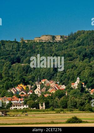 Festung über der Stadt Srebrna Góra, Region Niederschlesien, Polen Stockfoto